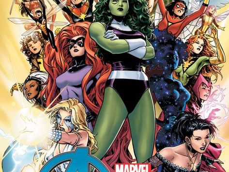 From the all-woman Avengers to the upcoming Supergirl, we're definitely looking at a heroine renaissance. Female Avengers, Miss Hulk, Miss Marvel, Avengers Team, Bloc Party, Superhero Team, Female Superhero, Online Comics, Avengers Comics