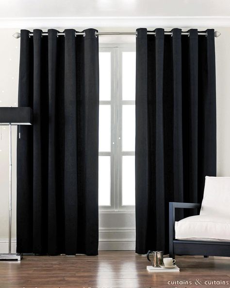 Daniel wil graag zwarte gevoerde gordijnen Black Bedroom Curtains, Red Curtains Bedroom, Black Curtains Bedroom, White Curtains Bedroom, Black Blackout Curtains, Blackout Curtains Bedroom, Window Curtains Bedroom, Bedroom Curtains, Elegant Curtains