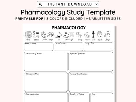 Psychiatric Nurse Practitioner Student, Pharmacology Template Free, Pharmacology Nursing Template, Pharmacology Template, Nursing School Pharmacology, Concept Map Template, Pharmacology Studying, Nurse Practitioner Student, Psychiatric Nurse Practitioner