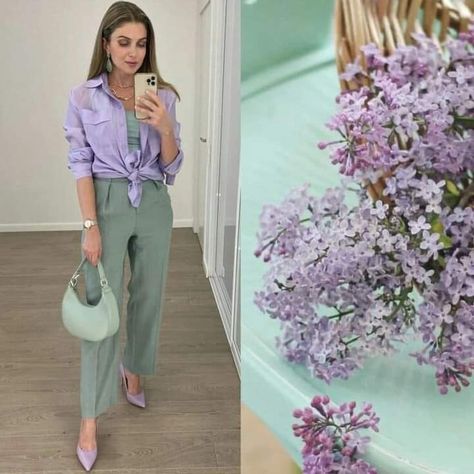 Turquoise Clothes, Colour Combinations Fashion, Color Combos Outfit, Color Blocking Outfits, Color Combinations For Clothes, Pastel Outfit, Neue Outfits, Classy Fashion, Fashion Capsule