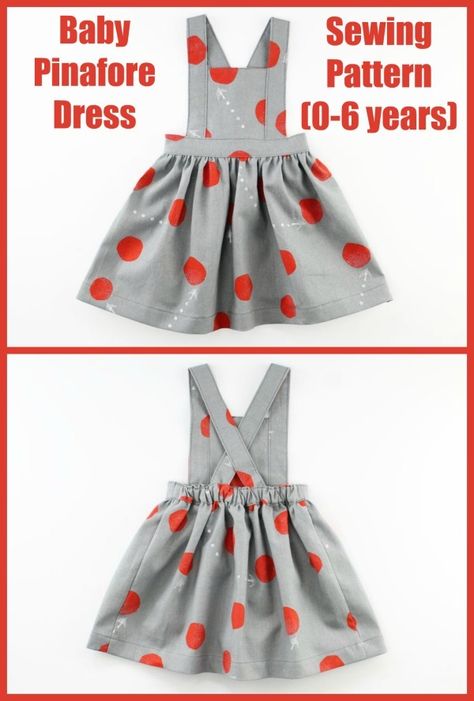 Baby Pinafore Dress, Girls Dress Pattern Free, Pinafore Dress Pattern, Baby Sewing Patterns Free, Toddler Sewing Patterns, Girls Pinafore Dress, Pinafore Pattern, Toddler Dress Patterns, Girls Pinafore