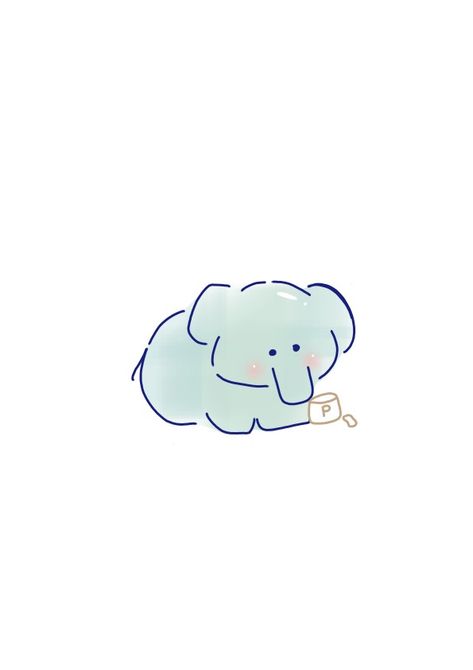 #art #elephant #doodle Cute Elephant Doodle, Kawaii Elephant, Elephant Doodle, Funny Doodles, Cute Elephant, Cute Doodles, Art Elephant, Cute Art, Elephant