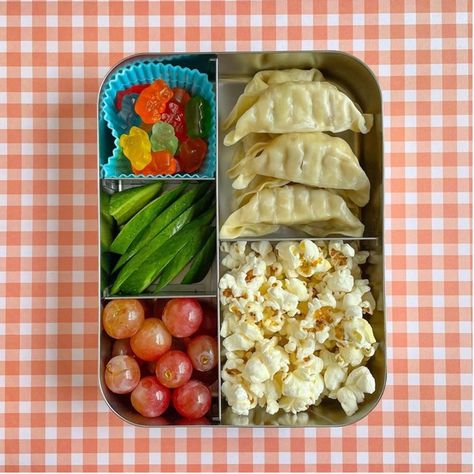 Dumpling Lunch Ideas, Dumpling Bento, Cottagecore Lunch, Cold Lunch Ideas For Kids, Healthy Cold Lunches, Cold Lunch Ideas, Picky Eater Lunch, Kids Lunch Box Meals, Cold Lunch