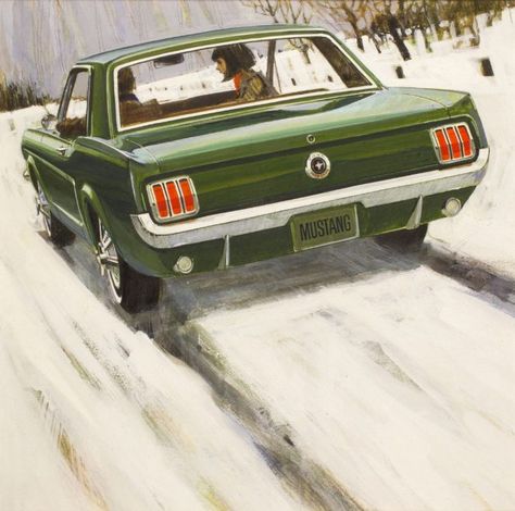 Will Davies's illustration for Mustang consumer ad circa 1965. Ford Mustang 1964, 66 Mustang, 65 Mustang, Vintage Mustang, 1965 Ford Mustang, Automobile Advertising, 1965 Mustang, Ad Illustration, 1966 Ford Mustang