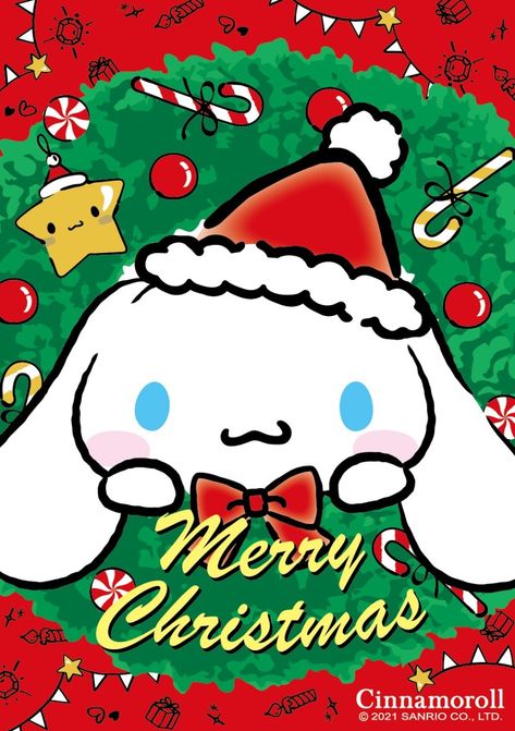 Cinamoroll Christmas Wallpaper, Cinnamoroll Christmas Wallpaper, Cinnamon Roll Christmas, Disney Christmas Cards, Christmas Cinnamoroll, Cinnamoroll Christmas, Sanrio Christmas, Hello Kitty Imagenes, Preppy Christmas