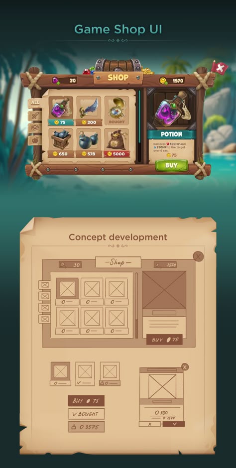 ArtStation - Game UI/UX, Catherine Vlasova Game Menu Design, Ui Game Design, Graphic Design Cv, Poster Game, Ux Kits, Game Gui, Ui Ux 디자인, Wood Games, Paper Games