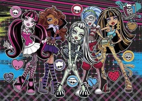 eah + mh archive on X: "https://t.co/fWmrO3QZof" / X Draculaura Wallpaper Laptop, Monster High Pc Wallpaper, Monster High Group Picture, Monster High Wallpaper Laptop, Monster High Group, 3ds Themes, 2000s Background, High Images, Monster High Makeup