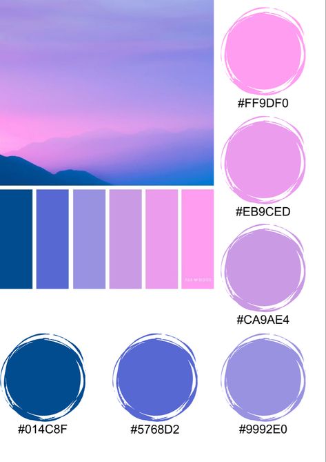 Pink Purple Blue Colour Palette, Pink Purple Blue Palette, Purple Pink And Blue Aesthetic, Pink Blue Purple Color Palette, Space Color Pallet, Bright Purple Color Palette, Pink Purple Blue Color Palette, Pink Purple Blue Wedding Color Palettes, Blue Pink Purple Aesthetic