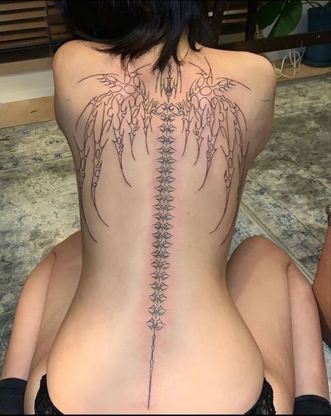 Lower Stomach Tattoos, Sharpie Tattoos, Spine Tattoos For Women, Stomach Tattoos, Spine Tattoo, Back Tattoo Women, Spine Tattoos, Back Tattoos, Dope Tattoos