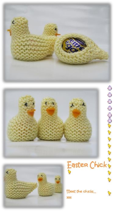 Knitted Easter Crafts, Holiday Knits, Crochet Easter, Animal Knitting Patterns, Knitting Patterns Toys, Easter Chick, Knitted Animals, Easter Crochet, Easter Chicks