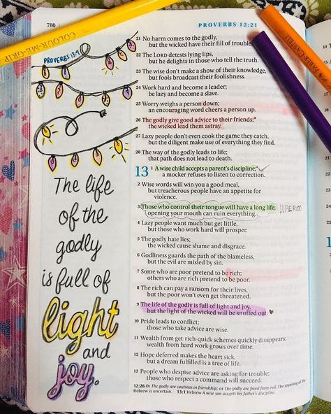 Proverbs 3:13, Bible Journaling Proverbs, Words Of God, Journaling Aesthetic, Proverbs 13, Proverbs 10, Think Before You Speak, Cute Bibles, Proverbs 22