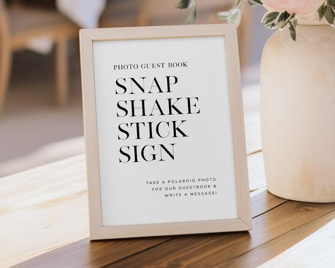 Printable Polaroid Guest Book Sign Template, Photo Wedding Guest Book Sign Download, Modern Wedding Decor, #Initials Instax Sign Wedding, Polaroid Wedding Guest Book, Photo Wedding Guest Book, Polaroid Guest Book Sign, Baby 2024, Polaroid Wedding, Photo Guest Book Wedding, Polaroid Guest Book, Mobile Editing