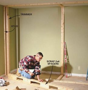 How to Build a Wall to Wall Closet. This May come in handy at the next house Wall To Wall Closet, Closet With Doors, Master Closet Organization, Doors Diy, Closet Store, Closet Built Ins, The Family Handyman, Build A Wall, Diy Wardrobe