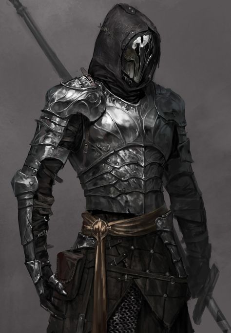 ArtStation - Spearman Guerriero Samurai, Anthony Jones, 다크 판타지, Knight Art, Knight Armor, Dungeons And Dragons Characters, Medieval Armor, Character Inspo, Fantasy Armor