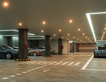 Basement Car Parking, Basement Parking, Autodesk 3ds Max, Car Parking, 3ds Max, Basement, 3 D, India, Architecture