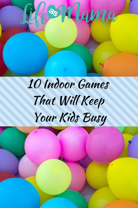 Whether the weather or an illness has you stuck inside, here are a few suggestions for indoor games to keep those antsy kiddos out of your hair! #LifeAsMama #Indoorgames #gamesforkids Party Games For Kids Birthday, Indoor Party Games For Kids, Toddler Birthday Games, Indoor Party Games, Fun Rainy Day Activities, Games Indoor, Birthday Games For Kids, Indoor Birthday Parties, Birthday Games For Adults