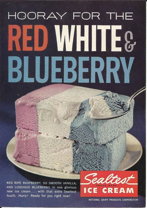 Take a stroll back through 4th of July past with these vintage advertisements Vintage 4th Of July, Fourth Of July Food, Food Ads, Vintage Cookbooks, Vintage Recipes, Vintage Ads, Favorite Holiday, Vintage Advertisements, Red White Blue