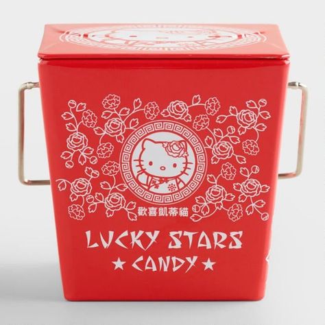 Hello Kitty Lucky Stars Candy Tin Kitty Bday Party, Hello Kitty Bday Party, Mexican Hello Kitty, Party Lanterns, Hello Kitty Theme Party, Star Candy, Hello Kitty Birthday, Kitten Pictures, Candy Tins