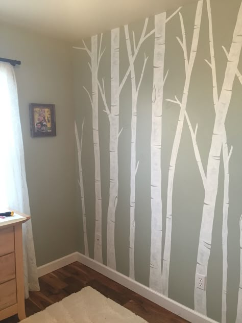 Birch Tree Decals For Nursery, Tree Nursery Mural, Birch Tree Kids Room, Tree Painting Nursery, Birch Forest Mural, Birch Tree Accent Wall, Birch Tree Nursery Wall, Birch Tree Mural Nursery, Birch Tree Wall Mural