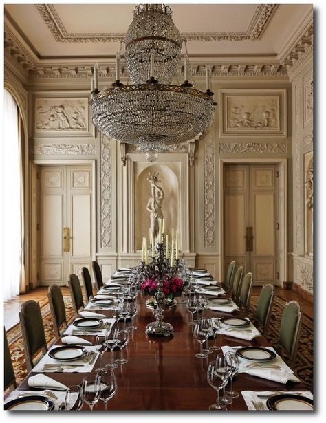 tumblr dining room - Google Search Dining Room Contemporary, Luxury Dining Room, Elegant Dining Room, Luxury Homes Interior, Luxury Dining, French Decor, Elegant Dining, Modern Dining Table, Classic Interior