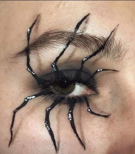 Spider Makeup, Halloween Make-up Looks, Creepy Makeup, Halloween Beauty, Cool Halloween Makeup, Halloween Eye Makeup, Makeup Humor, Halloween Makeup Inspiration, Halloween Makeup Tutorial