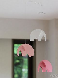 Decorating Cents: DIY Elephant Mobile Homemade Mobile, Diy Elephant, Nursery Elephant, Elephant Mobile, Elephant Crafts, Elephant Love, Elephant Nursery, Pink Elephant, An Elephant