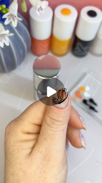 Olive & June on Instagram: "The silicone painting mat & @mani.of.the.moment making DIY nail decals a breeze. 🦋💅  🧡 I’ll Take Another Spritz 💛 Sweet & Gracious  🖤 E+M  🤍 HD" Diy Nail Stickers Decals, Silicone Painting, Diy Nail Stickers, Olive June, Diy Nails Stickers, Nail Decals Diy, Nail Stickers Decals, Olive And June, Nail Decals