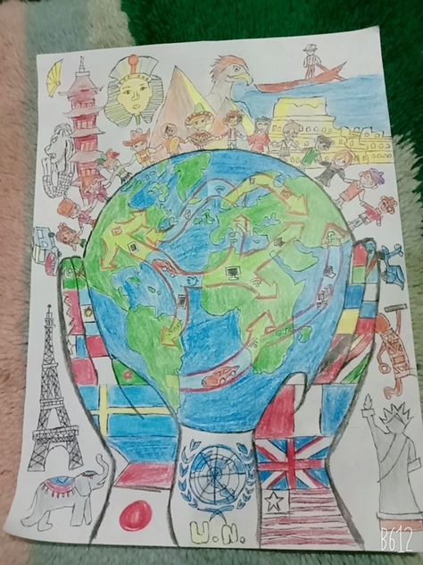 Idea for Globalization Poster English Month Poster Making, European Day Of Languages Drawing, European Day Of Languages Poster Ideas, Globalisation Poster, Economic Globalization Poster, Globalization Poster, Globalisasyon Poster, Globalization Poster Ideas, European Day Of Languages