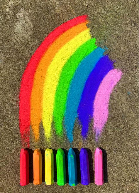 rainbow stream sidewalk chalk art Rainbow Order, Sidewalk Chalk Art, Liquid Chalk Markers, Liquid Chalk, Sidewalk Chalk, Chalk Markers, Chalk Art, Vincent Van, All The Colors