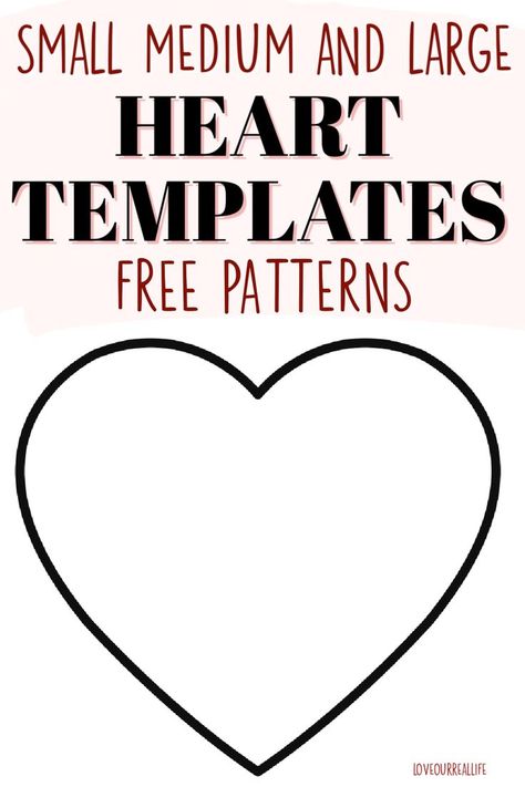 heart template Heart Outline Printable, Free Heart Pattern, Heart Pillows Diy, Sew Simple Shapes Templates, Heart Shape Pattern Free Printable, Quilt Heart Pattern Free, Sewing Hearts Pattern, Heart Stencil Templates Free Printables, Fabric Hearts Diy