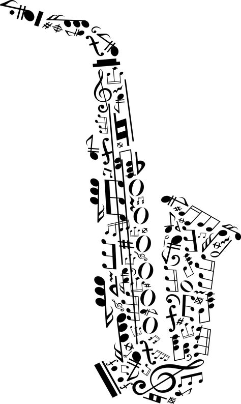 Jazz Musicians Illustration, Saxophone Drawing, Saxophone Illustration, Saxophone Tattoo, Music Notes Drawing, Saxophone Art, Music Notes Art, Music Tattoo Designs, Jazz Poster