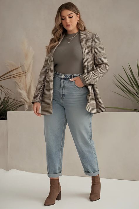 24 Winter Plus Size Baddie Outfits That Looks Badass! Size 8 Curvy Women Outfits, Plus Size Brunch Outfit Winter, Plus Size Fall Outfit Ideas 2024, February Outfit Ideas 2025, Casual Outfits Winter Plus Size, Streetwear Plus Size Women, Chubby Petite Outfits, Winter Outfits For Chubby Girls, Smart Casual Plus Size Women