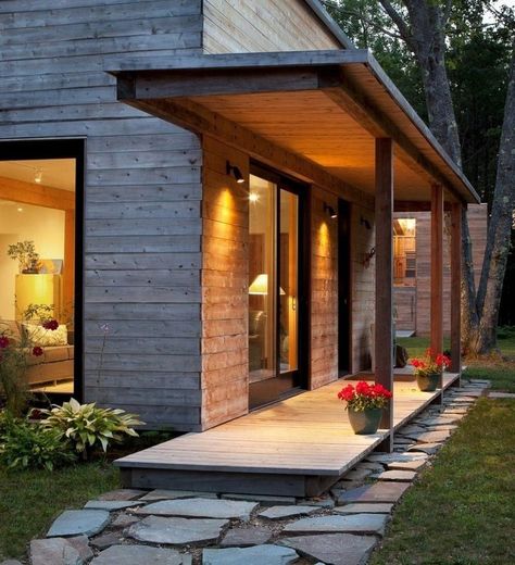 Contemporary Front Porch, Porch Flat Roof, Front Porch Design Ideas, Modern Front Porch Ideas, Flat Roof Design, Modern Front Porches, Veranda Design, Porch Design Ideas, Modern Porch