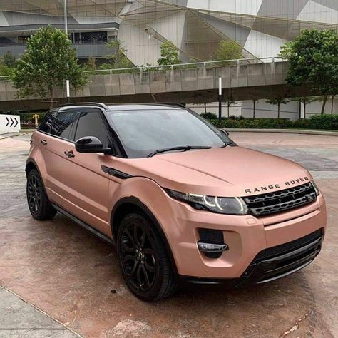 Light Pink Range Rover, Pink Range Rovers, Dream Cars Range Rovers, Range Rover Car, Luxury Cars Range Rover, Gold Car, Dream Cars Mercedes, New Luxury Cars, Luxury Car Brands