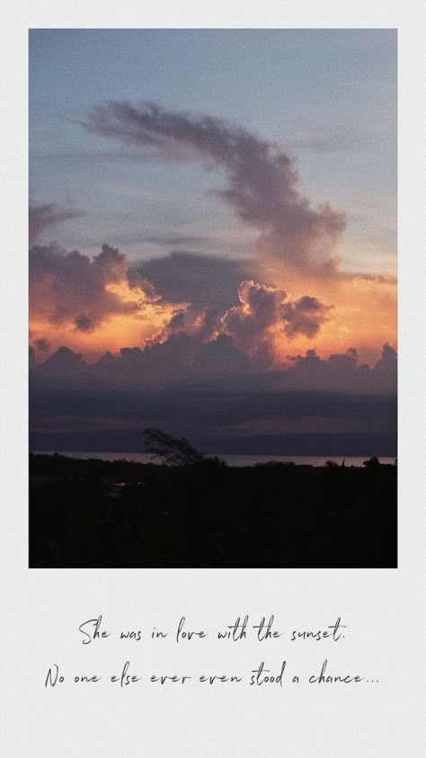 She was in love with the sunset ~ @shetalksglam #wanderlust #sunset #inspiration #motivational #pursuepretty #travelphotography #philippines #fire #clouds Quotes About Sunsets, Polaroid Quotes, Paradise Quotes, Sunset Quotes Instagram, Sky Quotes, Phone Wallpaper Quotes, Polaroid Pictures, Tumblr Quotes, Sunset Quotes