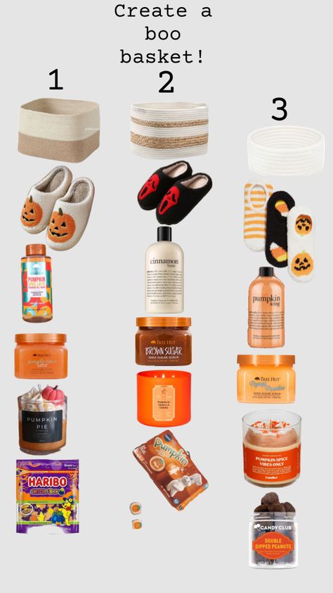 Create a boo basket Boo Basket Ideas For Girlfriend, Boo Basket Ideas For Best Friend, Fall Basket Ideas, Halloween Things To Do, Ideas For Your Boyfriend, Fall Gift Baskets, Halloween Themed Gifts, Halloween Gift Baskets, Best Gift Baskets