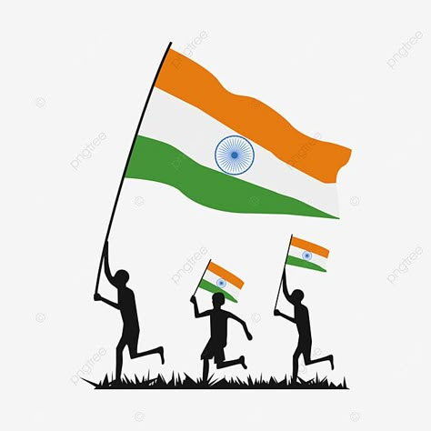 Indian Flag Illustration, Indian Flag Drawing, Indian Flag Png, Indian Silhouette, Indian Flags, Child Clipart, Child Silhouette, Kargil Vijay Diwas, Flag Image