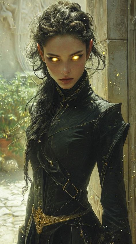 Fantasy Person Art, Crossbow Character, Necromancer Female, Fantasy Art Ideas, Fantasy Art Portrait, Aasimar Female, Mystical Creatures Mythology, Fantasy People, Writing Pictures