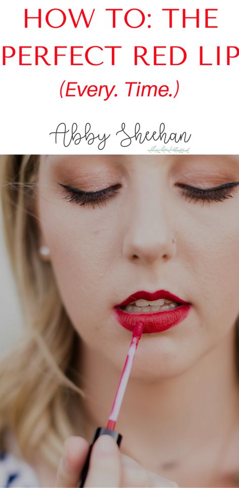 Everything on how to achieve a flawless, classic red lip. How To Do A Red Lip, Red Lip Eye Makeup, Perfect Red Lips, Small Lips, Cupids Bow, Red Lips, Beauty Blog, Beauty Routines, Fashion Makeup