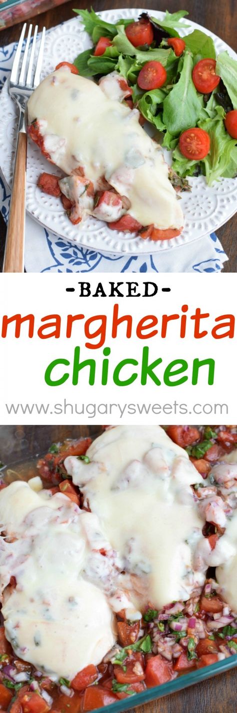 Baked Margherita Chicken Chicken Margarita, Margherita Chicken, Margherita Recipe, Culinary Tips, Shugary Sweets, Chicken Easy, Chicken Entrees, Chicken Main Dishes, Dinner Idea