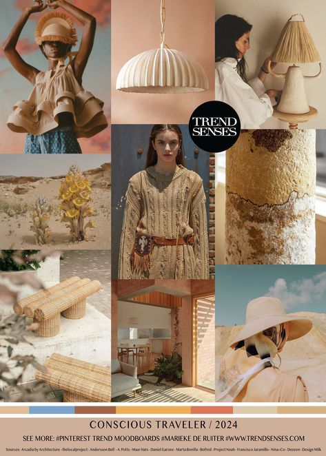 CONSCIOUS TRAVELER // 2024 – Trendsenses Trend Senses, Mood Board Fashion Inspiration, Fashion Trending Moodboard, 3d Robot, Fashion Trend Book, Fw 2024, Activewear Trends, Colour Trend, Fashion Trend Forecast