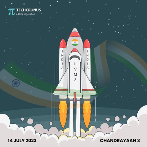 Proud moment for India The Indian Space Research Organisation (ISRO) is set to launch Chandrayaan-3, its third lunar mission using the LVM3 rocket on July 14, at 2.35 pm from the Satish Dhawan Space Centre in Sriharikota. 🚀🚀 #isro #chandrayaan #chandrayaan3 #vikramsarabhai #mangalyaan #apjabdulkalam #rakeshsharma #moon #chandra #solarsystem #indianspaceresearchorganisation #narendramodi #proudindian #science #lunarmission #jaihind #ITcompany #techcronus Chandrayaan 1 Images, Chandryan3 Poster Drawing, Chandryan3 Poster, Chandryan3 Launch Drawing, India In Space Drawing, Chandryan3 Launch, Chandrayaan 2 Drawing, Isro Chandrayaan 3, Isro Drawing