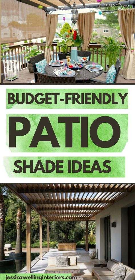 Outdoor patio shade ideas. Should you use a gazebo, pergola, umbrella, shade sail, awning, or something else entirely? Outdoor Patio Shade Ideas, Patio Shade Diy, Deck Sun Shade, Patio Shade Ideas, Sail Awning, Porch Shades, Outdoor Patio Shades, Balcony Shade, Deck Shade