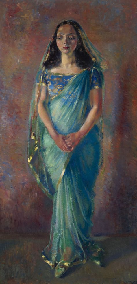 Green Sari, Indian Painting, Painting Media, English Art, National Portrait Gallery, Art Uk, Portrait Gallery, Old Master, Art Club