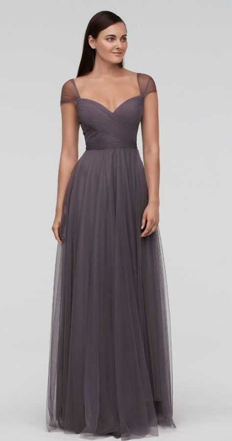 Watters Bridesmaid Dresses, Watters Bridal, Vintage Bridesmaid Dresses, Bridesmaids Dress Inspiration, Purple Bridesmaid, Elegant Bridesmaid Dresses, Purple Bridesmaid Dresses, Tulle Bridesmaid Dress, Dress Gallery