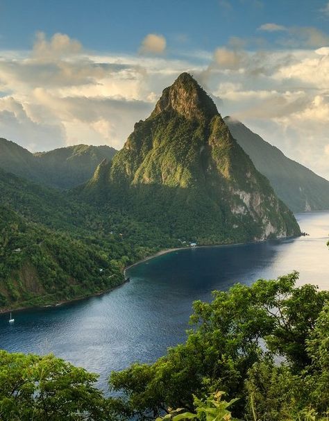 St. Lucia | Discover 20 of the best islands in the world, which stretch from the nearby Caribbean, all the way to Southeast Asia. Saint Lucia, Have Inspiration, Remote Workers, Conde Nast Traveler, Phuket Thailand, Santa Lucia, Beautiful Places In The World, Caribbean Islands, Tropical Islands