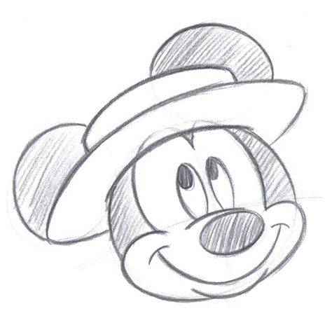 Mickey Mouse art Drawing Disney Characters, Easy Cartoon Characters, Easy Pencil Drawings, Drawing Disney, Disney Character Drawings, Easy Disney Drawings, Cartoon Drawings Disney, Disney Drawings Sketches, Mouse Drawing