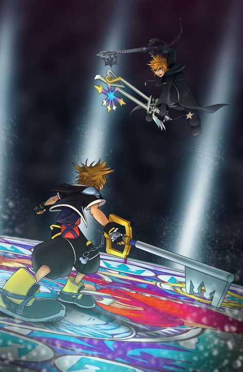 Sora vs Roxas Roxas Wallpaper, Roxas And Sora, Hearts Iphone Wallpaper, Sora Wallpaper, Sora And Roxas, Kingdom Hearts Quotes, Kingdom Hearts Hd, Roxas Kingdom Hearts, Kingdom Hearts Wallpaper