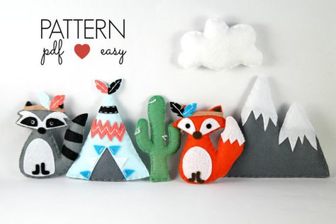 Tribal Nursery Tribal Baby Mobile Felt Sewing by MaisieMooNZ Felt Animal Mobile, Felt Animal Mobile Diy Free Pattern, Woodland Mobile Diy Pattern, Diy Safari Mobile Felt Animals, Safari Felt Mobile, Baby Mobile Felt, Diy Baby Mobile, Felt Sewing, Baby Animal Nursery