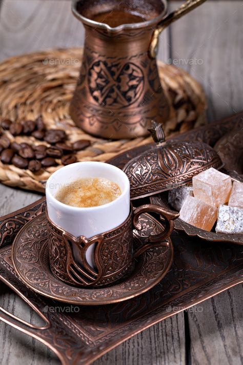 Turkish Coffee by gresei. Turkish Coffee on a table #AD #Coffee, #Turkish, #table, #gresei Coffee Photos, Cooking Method, Turkish Coffee, Yemen, Marketing Ideas, Business Advertising, Advertising Design, A Table, The Story